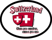 Switzerland Motto Flag It Oval Decal