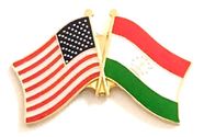 Tajikistan Flag Lapel Pin - Double
