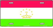 Tajikistan Flag License Plate