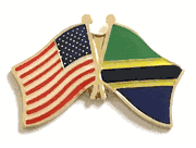 Tanzania Flag Lapel Pin - Double