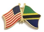 Tanzania Flag Lapel Pin - Double