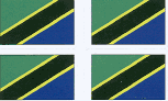 Tanzania Flag Stickers - Sheet of 50