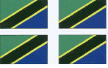 Tanzania Flag Stickers - Sheet of 50