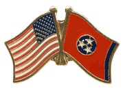 Tennessee Flag Lapel Pin - Double
