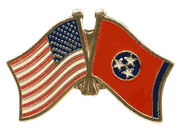 Tennessee Flag Lapel Pin - Double