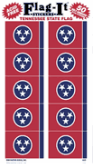 Tennessee Flag Stickers 50 Stickers per package