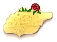 Tennessee Map Lapel Pin 