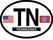 Tennessee Flag It Oval Decal