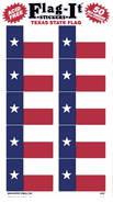 Texas Flag Stickers 50 Stickers per Package