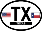 Texas Flag It Oval Decal