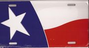 Texas Waving Flag License Plate