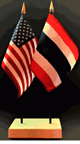 Thailand and US Flag Desk Set