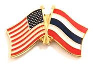 Thailand Flag Lapel Pin - Double