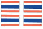 Thailand Flag Stickers  - Sheet of 50