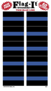 Thin Blue Line Flag Stickers 50 Stickers per Package