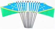 Soloman Islands Polyester Table Flags - 12 Per Pack