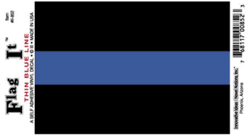 Thin Blue Line Flag Decal