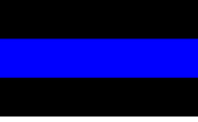 Thin Blue Line Polyester Flag
