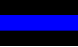 Thin Blue Line Polyester Flag