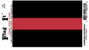 Thin Red Line Flag Decal