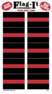 Thin Red Line Flag Decal Stickers - 50 Per Package