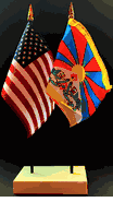 Tibet and US Flag Desk Set - Out of Stock