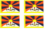Tibet Flag Stickers - Sheet of 50