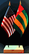 Togo and US Flag Desk Set