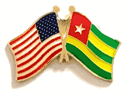 Togo Flag Lapel Pin - Double