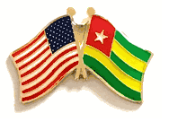 Togo Flag Lapel Pin - Double