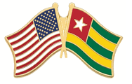 Togo Flag Lapel Pin - Double