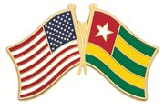 Togo Flag Lapel Pin - Double