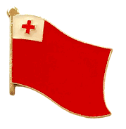 Tonga Flag Lapel Pin - Single