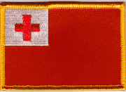 Tonga Flag Patch - Rectangle