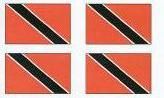 Trinidad & Tobago Flag Stickers - Sheet of 50