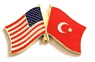 Turkey Flag Lapel Pin - Double