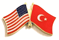 Turkey Flag Lapel Pin - Double