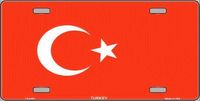 Turkey Flag License Plate