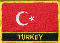 Turkey Flag Patch with Name