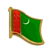 Turkmenistan Flag Lapel Pin - Single