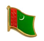 Turkmenistan Flag Lapel Pin - Single