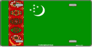 Turkmenistan Flag License Plate