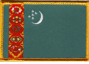 Turkmenistan Flag Patch - Rectangle