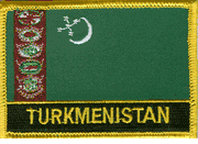 Turkmenistan Flag Patch with Name