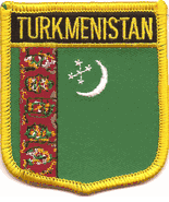 Turkmenistan Flag Shield Patch
