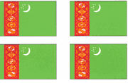 Turkmenistan Flag Stickers