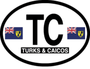 Turks and Caicos Flag It Oval Decal