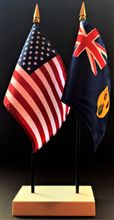 Turks & Caicos and US Flag Desk Set