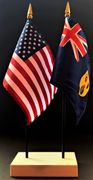 Turks & Caicos and US Flag Desk Set