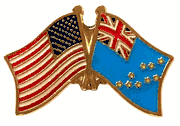 Tuvalu Flag Lapel Pin - Double